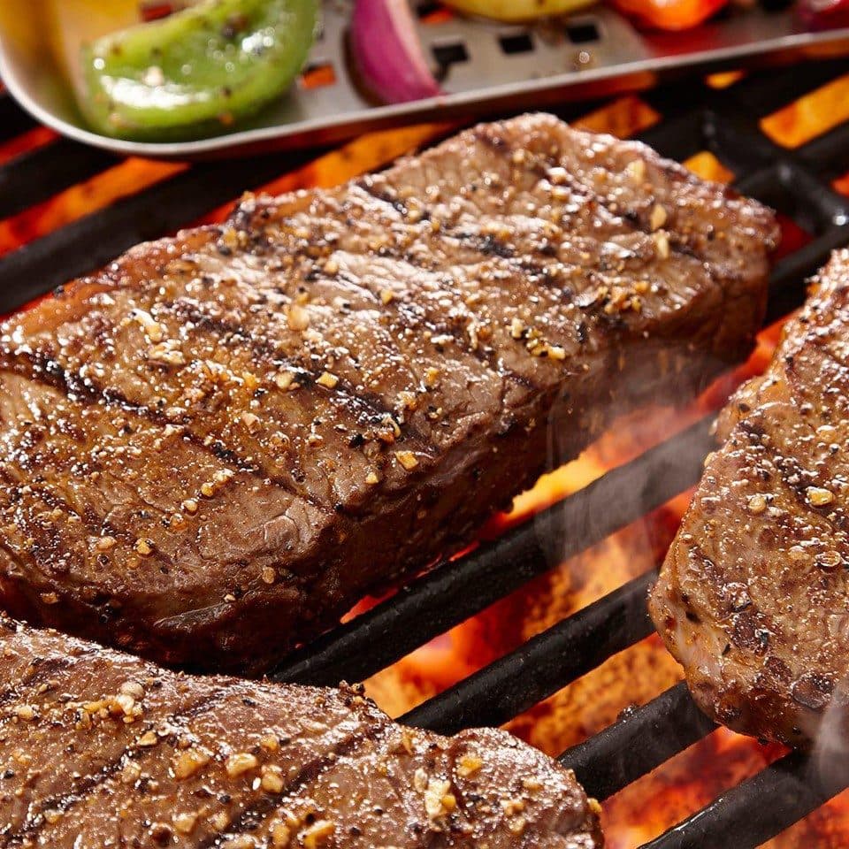 Strip Steaks with Red-eye Barbecue Sauce